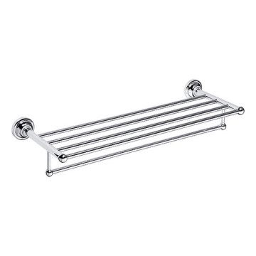 Suporte para toalhas 66,5x12 cm prateado