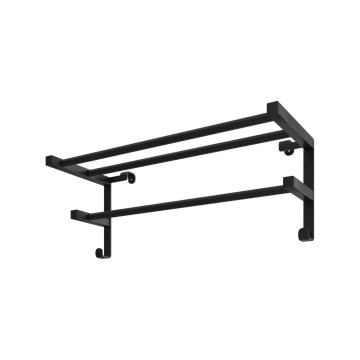 Suporte para toalhas para radiador de casa de banho HF SHEFFIELD 52x20,4 cm preto