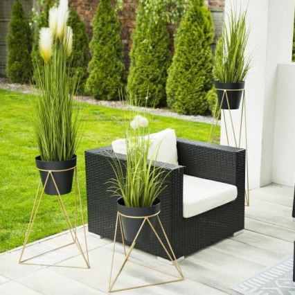Suporte para vaso de flores TRIANGL 90x50 cm dourado