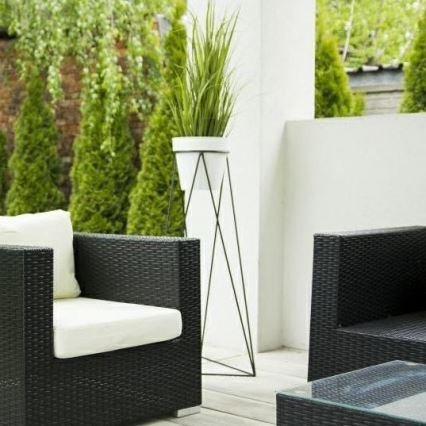 Suporte para vaso de flores TRIANGL 90x50 cm preto