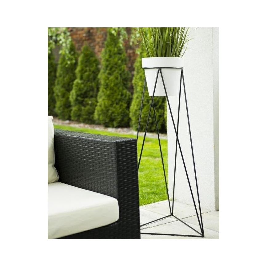 Suporte para vaso de flores TRIANGL 90x50 cm preto