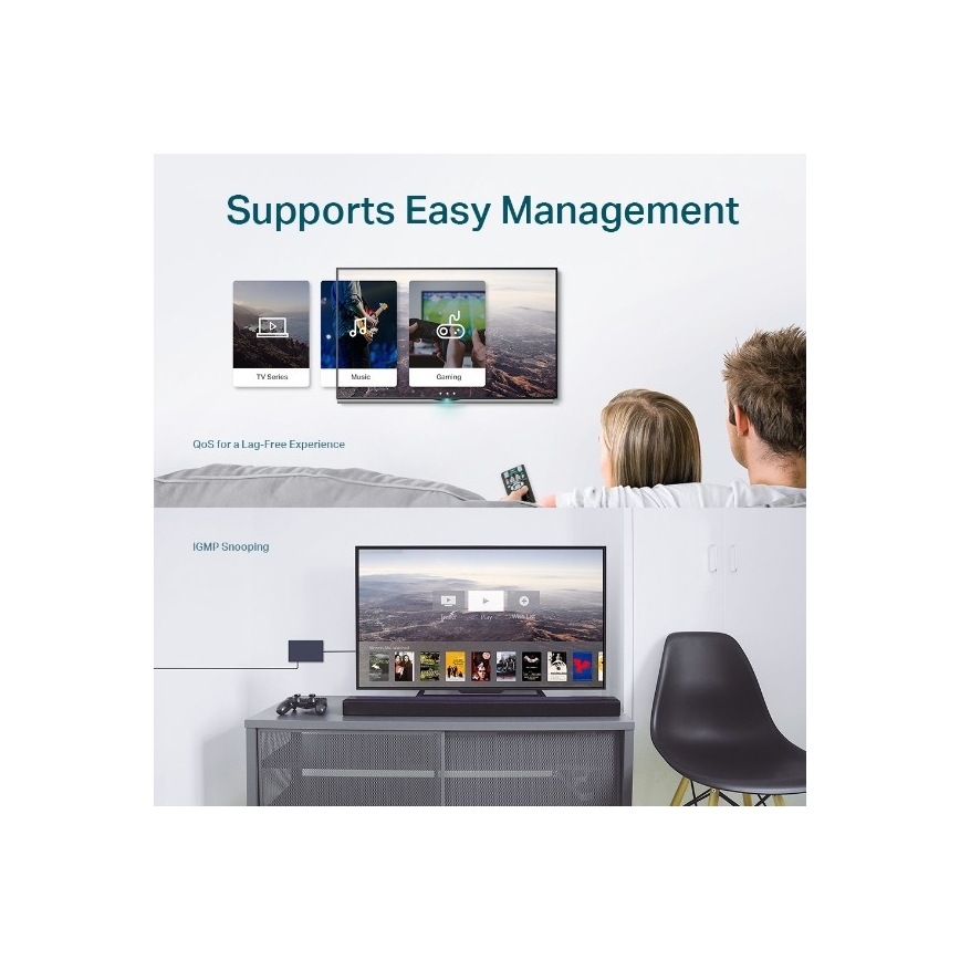 Switch Easy Smart Gigabit de 5 portas