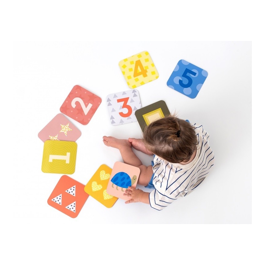 Taf Toys - Cartões para bebé de barriga para baixo 18 pçs