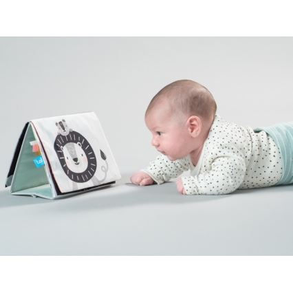 Taf Toys - Livro têxtil para crianças com espelho savana