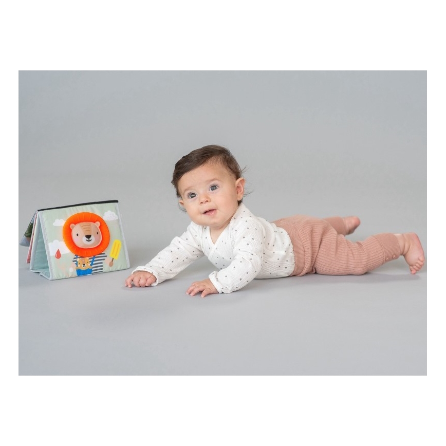 Taf Toys - Livro têxtil para crianças com espelho savana