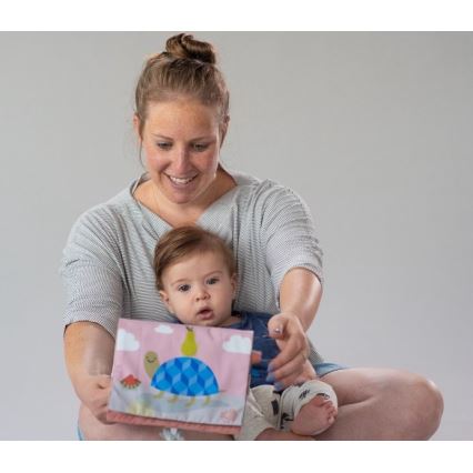 Taf Toys - Livro têxtil para crianças com espelho savana