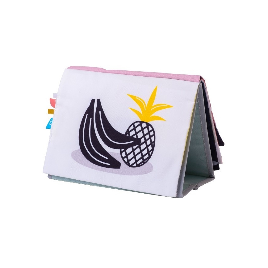 Taf Toys - Livro têxtil para crianças com espelho savana