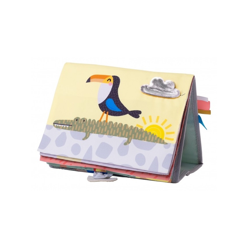 Taf Toys - Livro têxtil para crianças com espelho savana