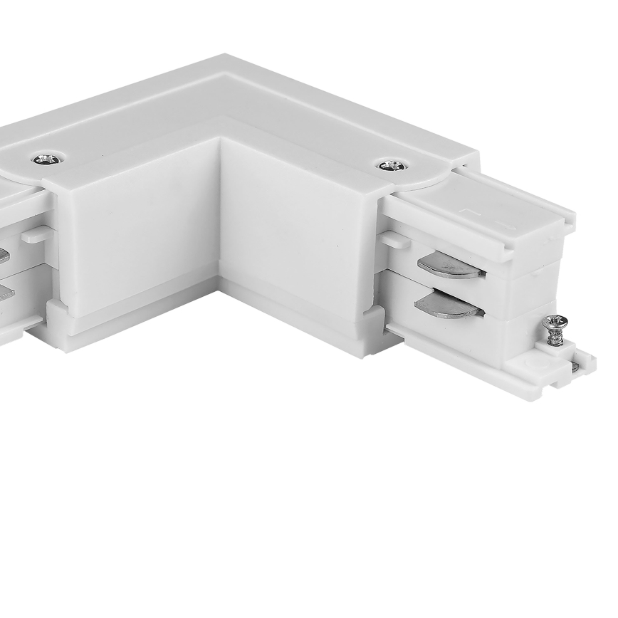 Tampa de proteção para sistema de carris trifásico TRACER angular branco