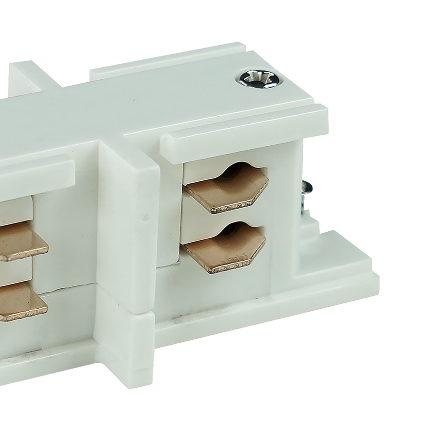 Tampa de proteção para sistema de carris trifásico TRACER direito branco