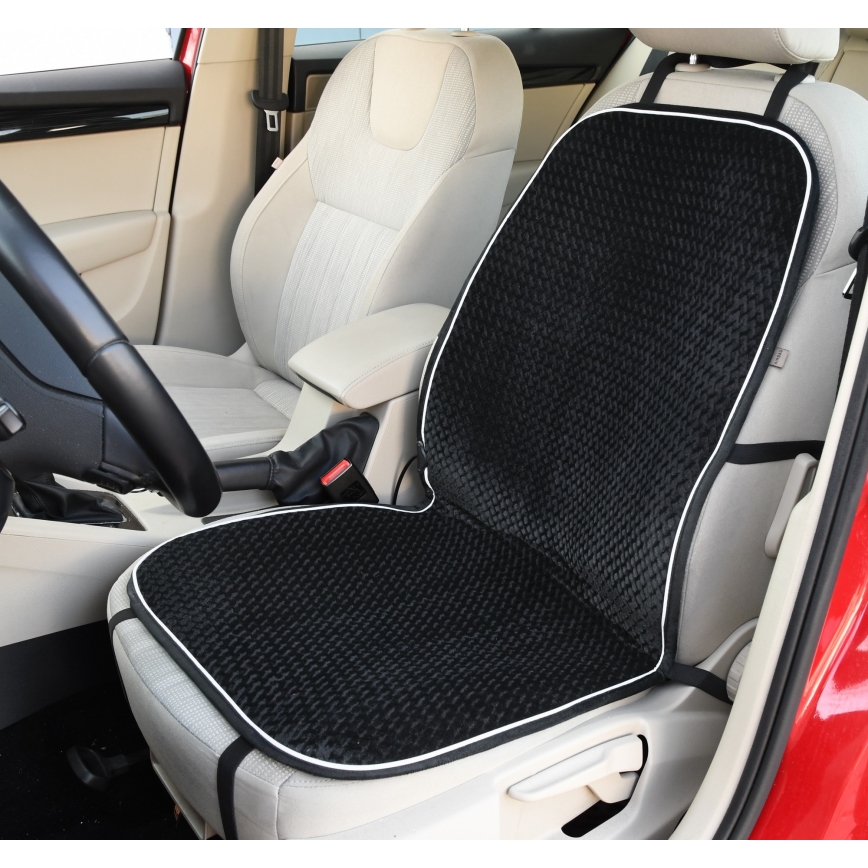 Tampa do assento aquecida com um termóstato 12V preto