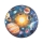 Tapete antiderrapante infantil PRINT 3D 80 cm planetas/multicolorido