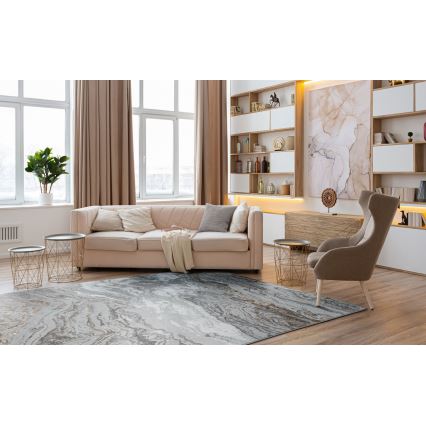 Tapete CREATION 200x290 cm 1950g/m2 cinzento/castanho/padrão marmorizado