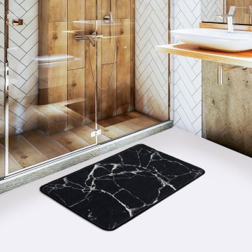 Tapete de banheiro MARBLE 40x60 cm preto