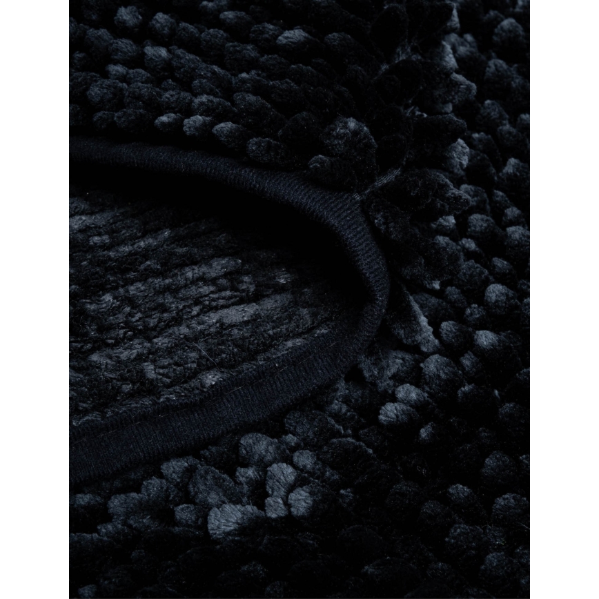 Tapete de banho antiderrapante CHENILLE 50x80 cm preto