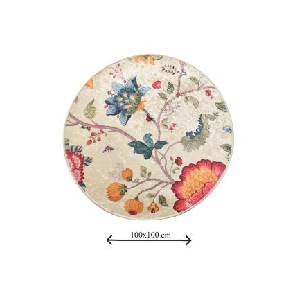 Tapete de banheiro ARYA diâmetro 100 cm multicolorido