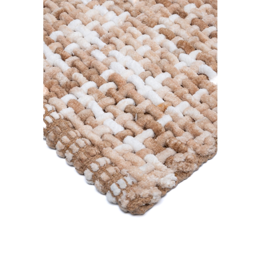 Tapete de banho BELWEDER 60x100 cm bege/branco