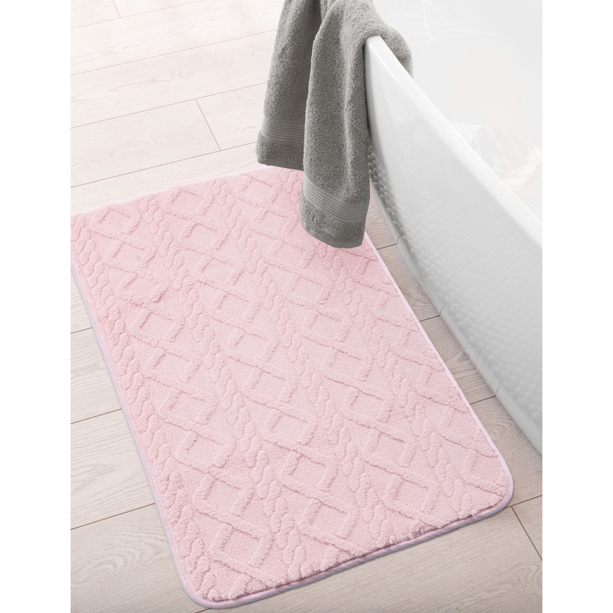 Tapete de banho NEW STYLE 3D 60x90 cm rosa