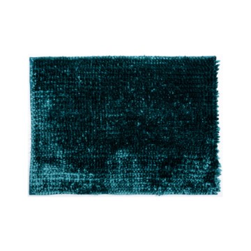 Tapete de casa de banho antiderrapante CHENILLE 50x80 cm turquesa