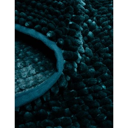 Tapete de casa de banho antiderrapante CHENILLE 50x80 cm turquesa
