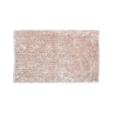 Tapete de casa de banho antideslizante CHENILLE 50x80 cm bege
