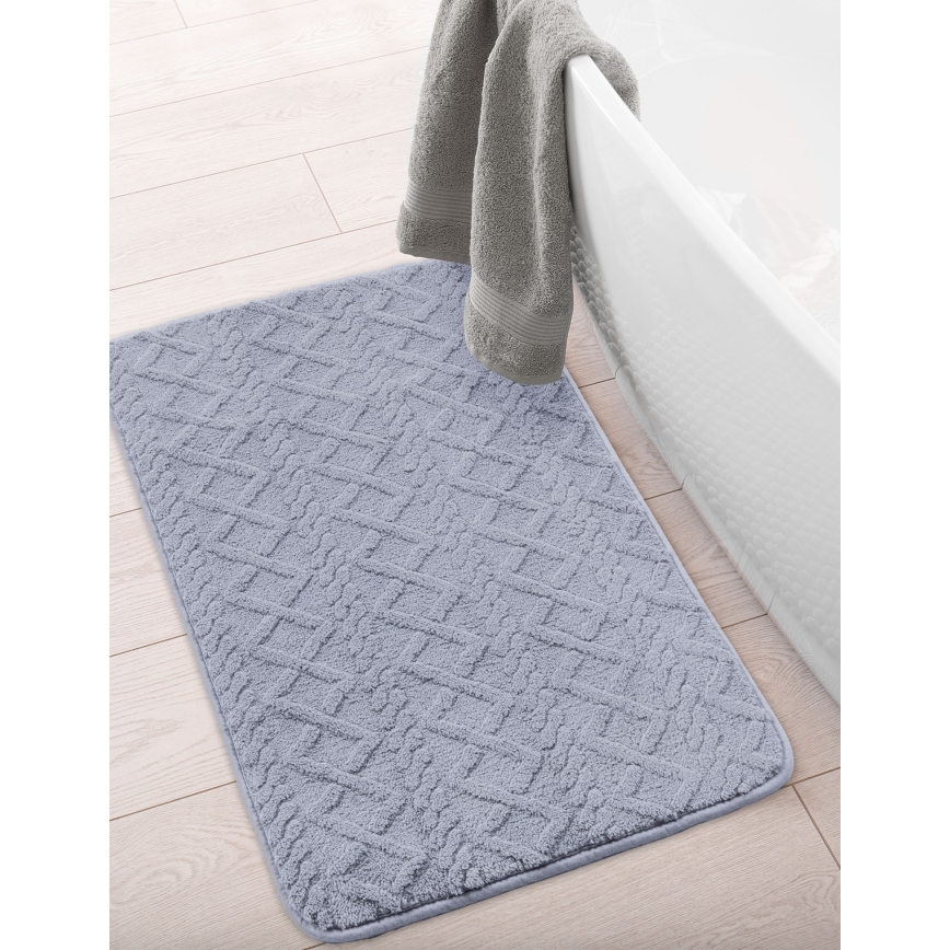 Tapete de casa de banho NEW STYLE 3D 60x90 cm cinzento claro