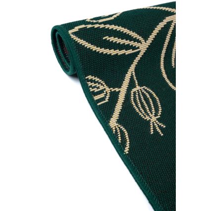 Tapete de exterior JUNGLE 160x220 cm verde/padrão de folhas