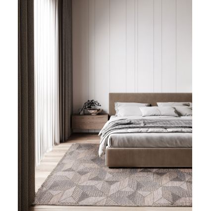 Tapete de exterior ORIA 120x170 cm cinzento/bege