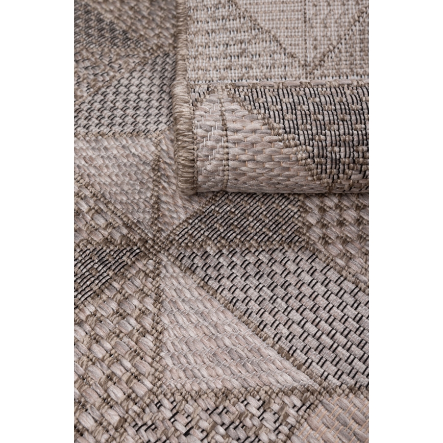 Tapete de exterior ORIA 120x170 cm cinzento/bege