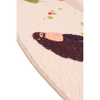 Tapete infantil antiderrapante ARES STREETS 160 cm bege/safari