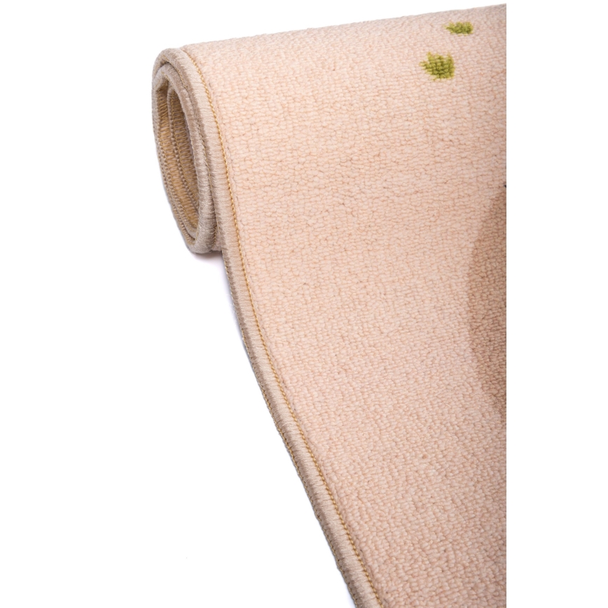Tapete infantil antiderrapante ARES STREETS 80x150 cm bege/safari