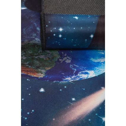 Tapete infantil antiderrapante PRINT 3D 120x160 cm planetas/multicolorido