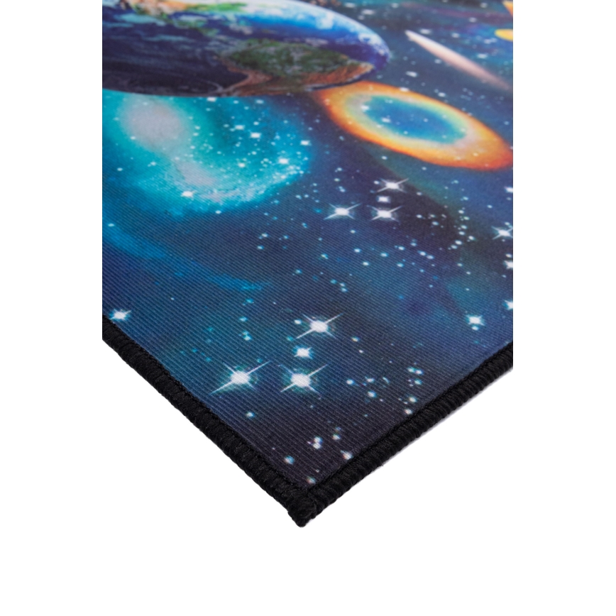 Tapete infantil antiderrapante PRINT 3D 120x160 cm planetas/multicolorido