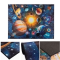 Tapete infantil antiderrapante PRINT 3D 80x150 cm planetas/multicolorido