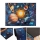 Tapete infantil antiderrapante PRINT 3D 80x150 cm planetas/multicolorido