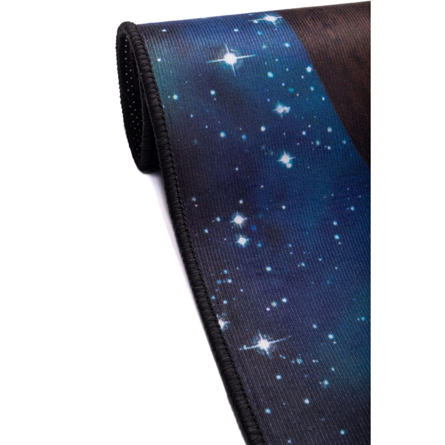 Tapete infantil antiderrapante PRINT 3D 80x150 cm planetas/multicolorido