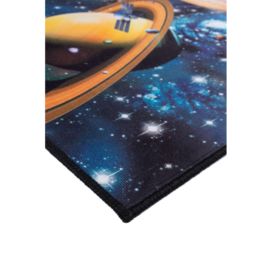 Tapete infantil antiderrapante PRINT 3D 80x150 cm planetas/multicolorido