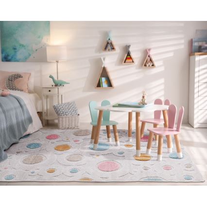 Tapete infantil PIAR 120x170 cm multicolorido/bolinhas