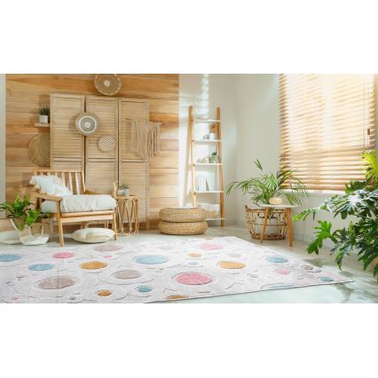 Tapete infantil PIAR 120x170 cm multicolorido/bolinhas