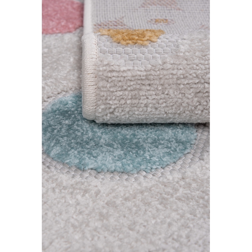 Tapete infantil PIAR 120x170 cm multicolorido/bolinhas