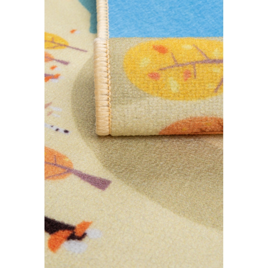 Tapete infantil STELLA STREETS 100x150 cm bege/cidade