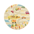 Tapete infantil STELLA STREETS 120 cm bege/cidade