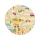 Tapete infantil STELLA STREETS 120 cm bege/cidade