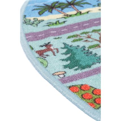 Tapete infantil STELLA STREETS 120 cm turquesa/cidade