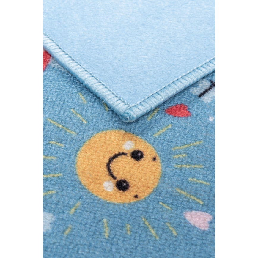 Tapete infantil STELLA STREETS 80x100 cm azul/cidade