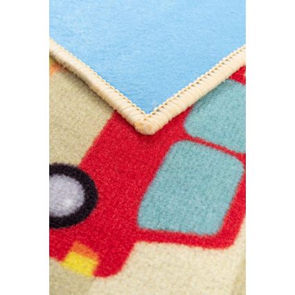 Tapete infantil STELLA STREETS 80x100 cm bege/cidade