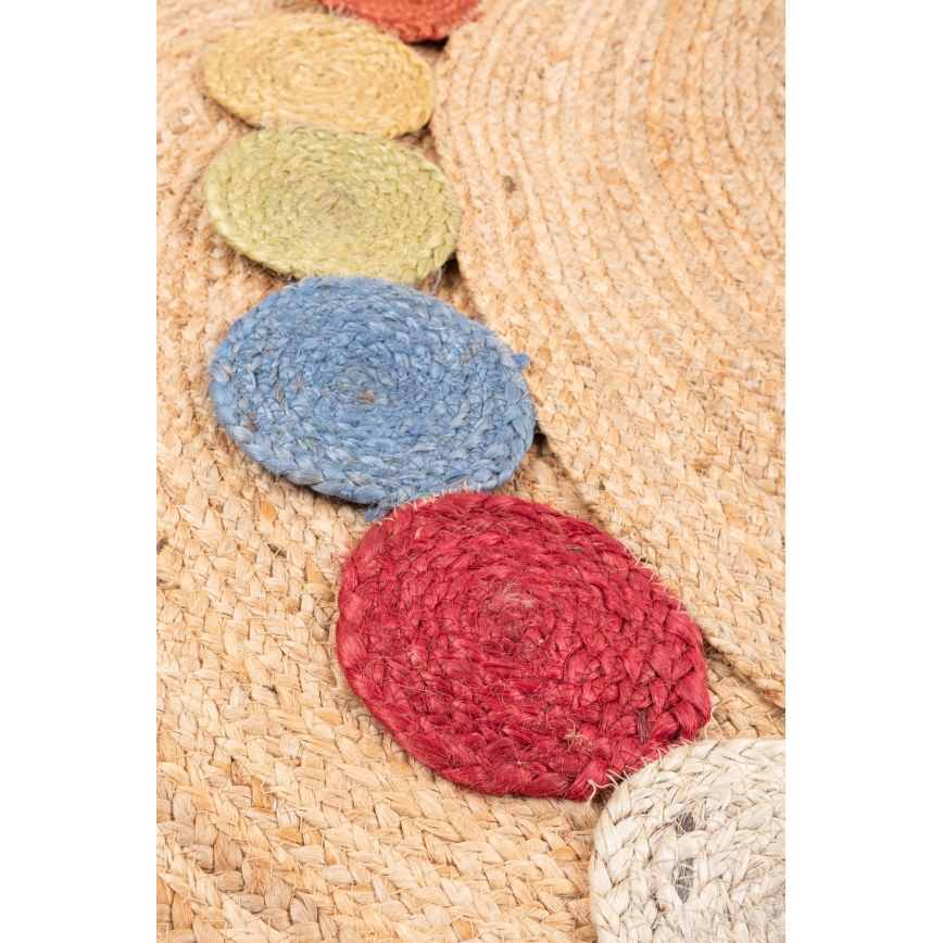 Tapete JUTA 120 cm multicolorido/natural
