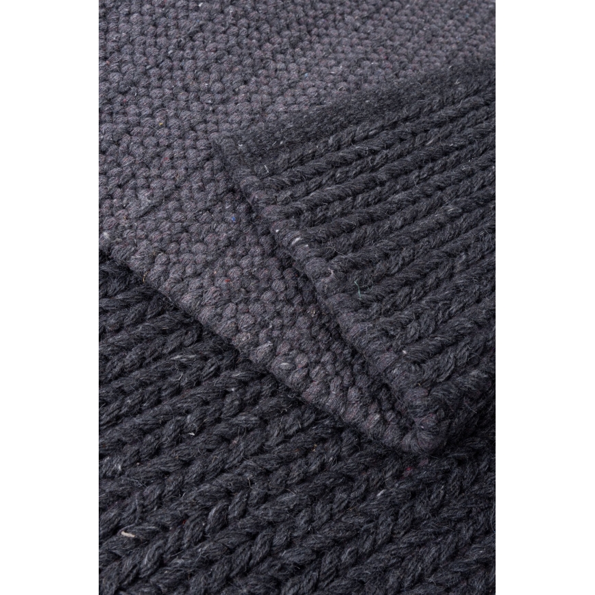 Tapete natural FIR WOOL 120x170 cm 2600 g/m2 antracite