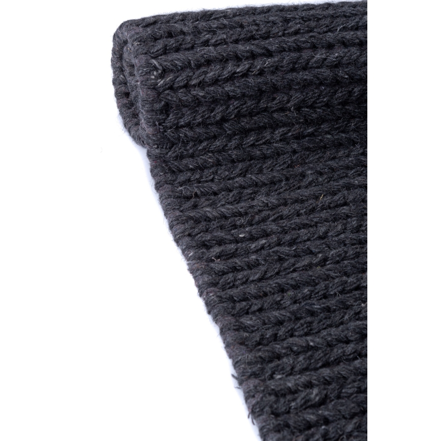 Tapete natural FIR WOOL 120x170 cm 2600 g/m2 antracite