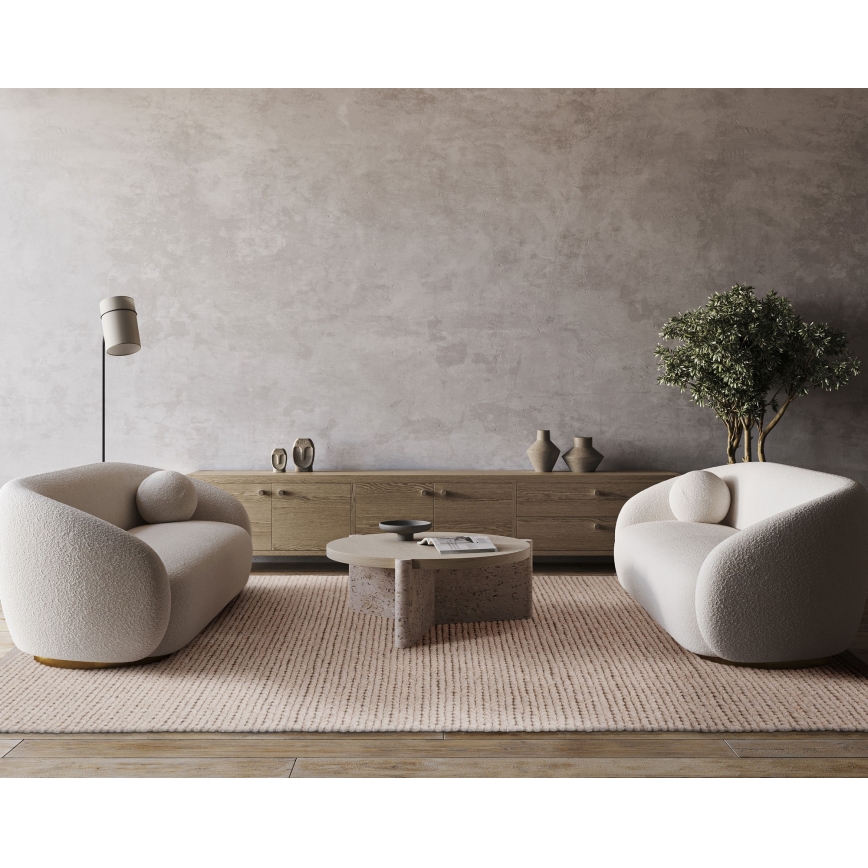 Tapete natural FIR WOOL 120x170 cm 2600 g/m2 creme